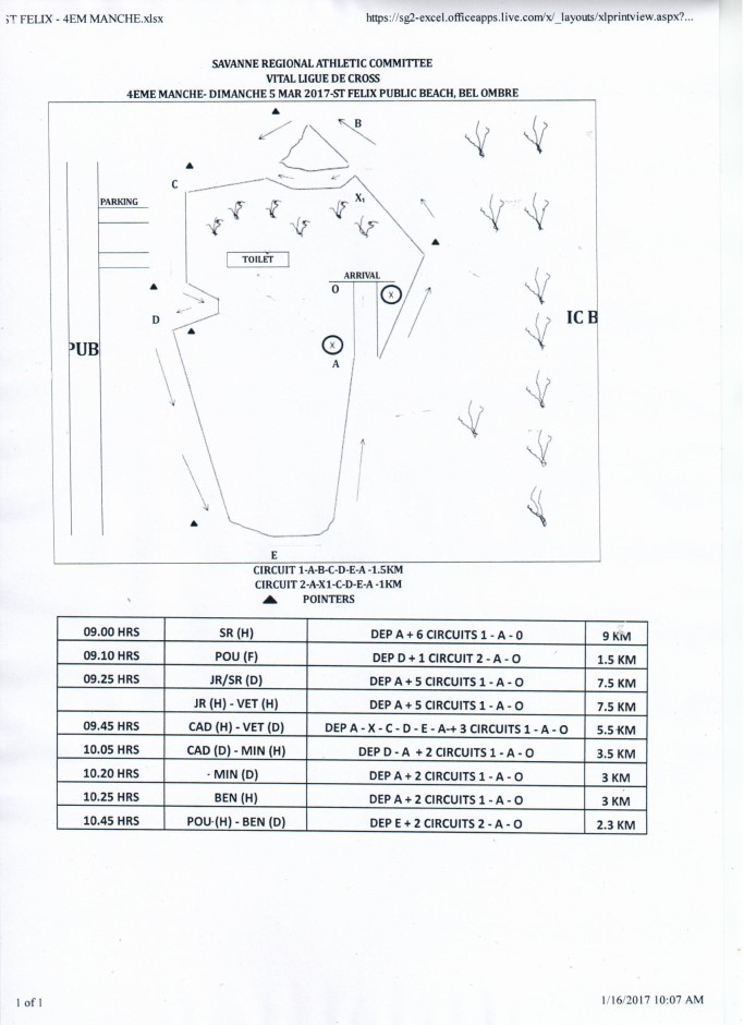 Course Plan Savanne